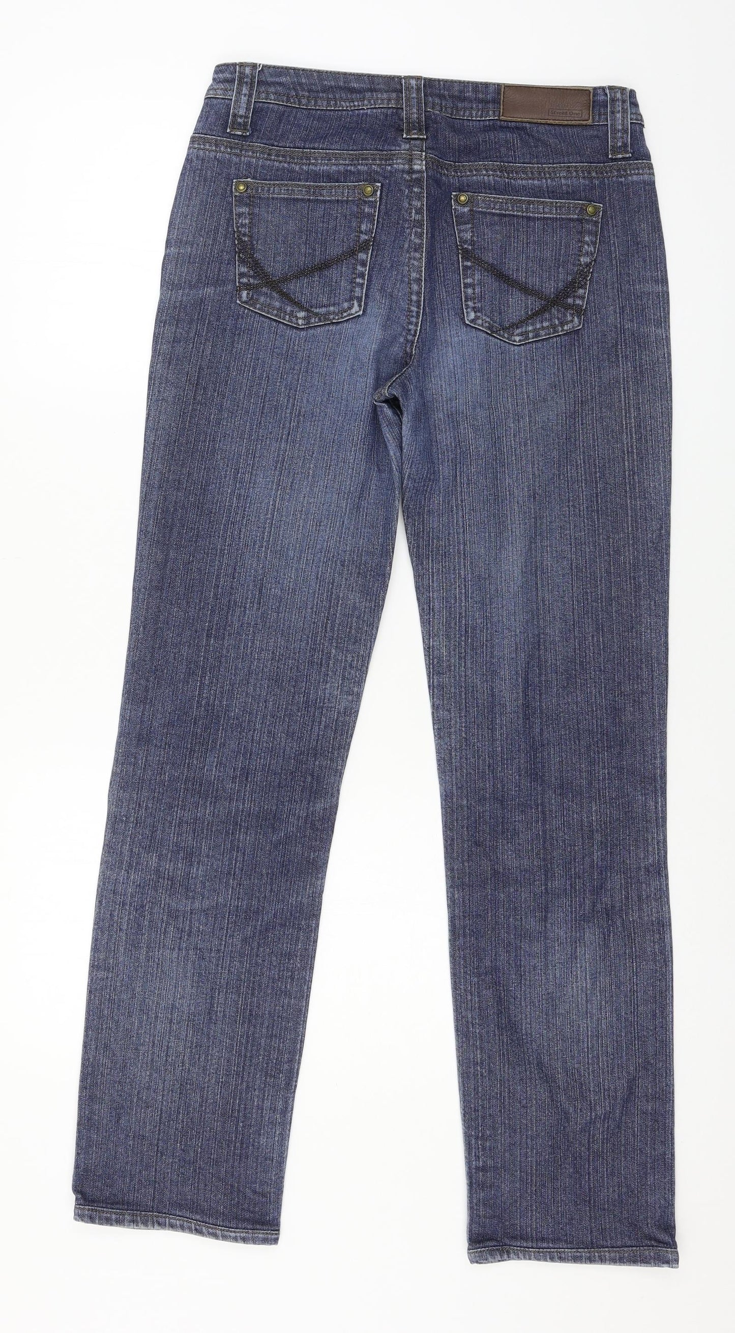Street One Womens Blue  Denim Straight Jeans Size 30 in L30 in