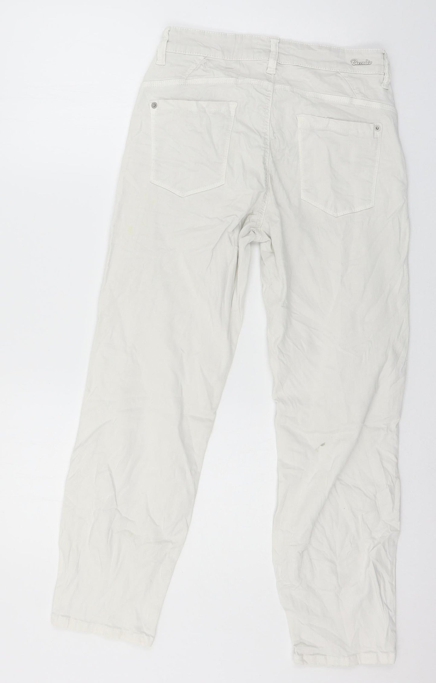 Cambio Womens White  Denim Straight Jeans Size 28 in L26 in