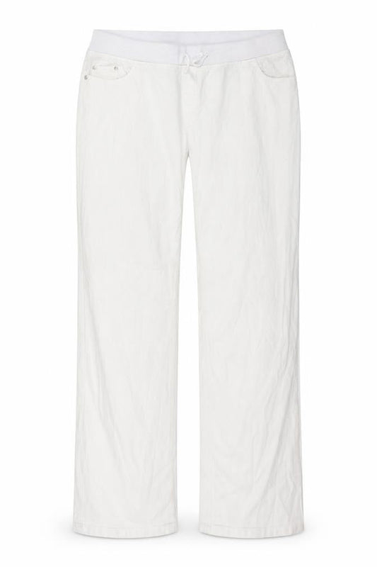 Preworn Womens White  Denim Wide-Leg Jeans Size 40 in L29 in