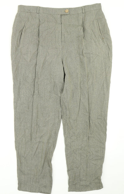 Additional front view of Basler Woman's Green sage Trousers, size 20.