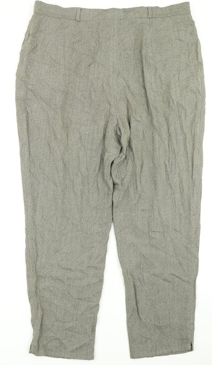Back view of Basler Woman's Green sage Trousers, size 20.