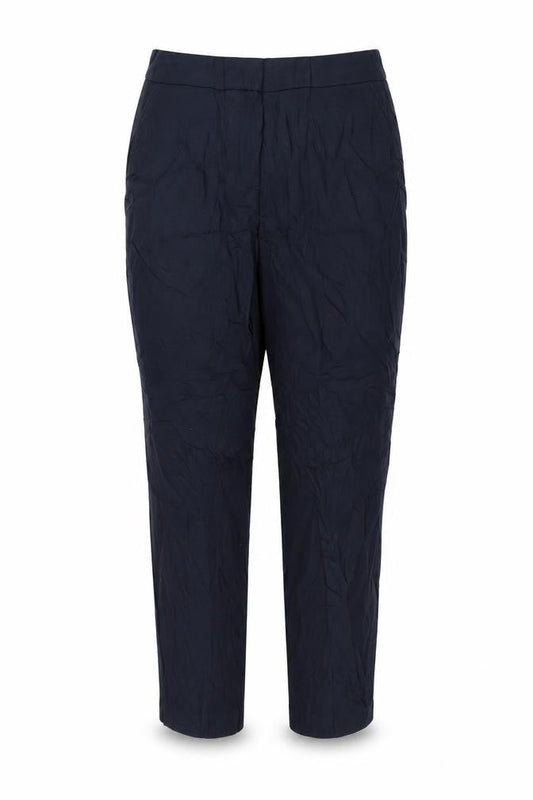 Front view of Papaya women’s blue dress pants trousers, size UK 12, 25-inch leg
