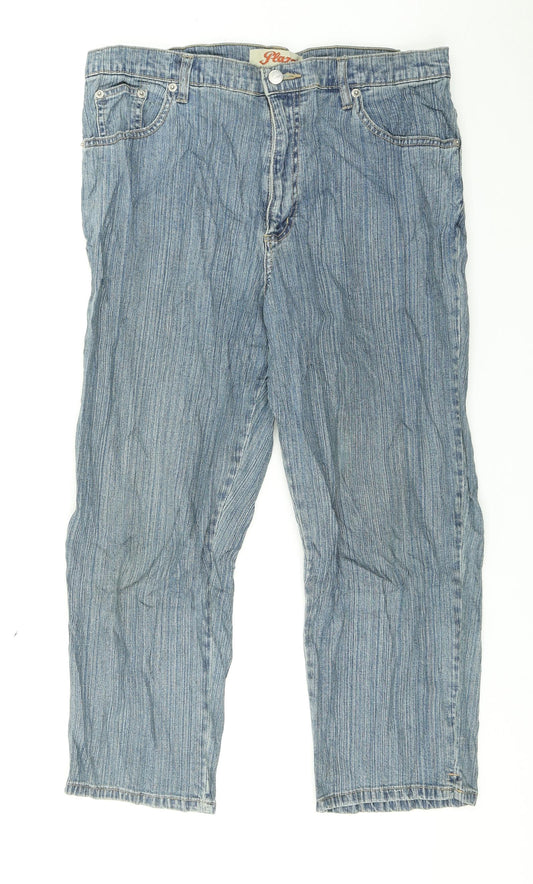 Plaza Womens Blue  Denim Capri Jeans Size XL L21 in