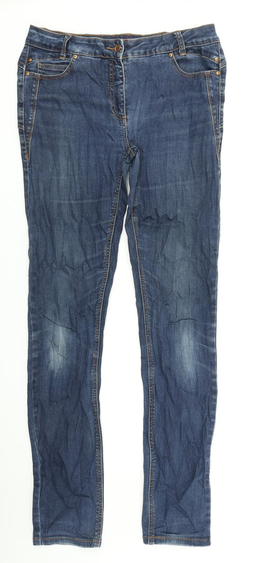 Preloved Itsdenim Womens Blue  Denim Skinny Jeans Size 12 L32 in - Front