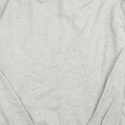Brand and care label for ACW 58 men’s grey polo, size L