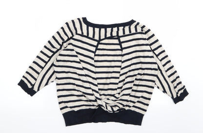 Warehouse Womens Multicoloured Striped  Pullover Jumper Size 10