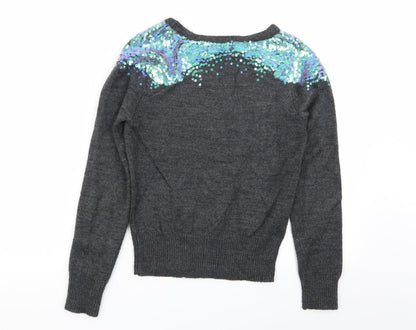 Miso Womens Grey   Pullover Jumper Size 8