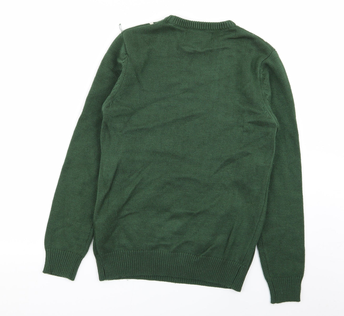 Cedar Wood State Mens Green Polka Dot  Pullover Jumper Size XS
