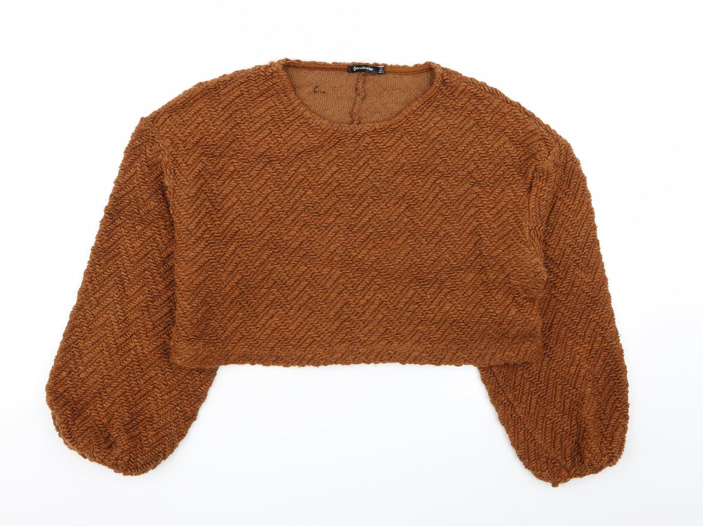 Stradivarius Womens Brown   Pullover Jumper Size S