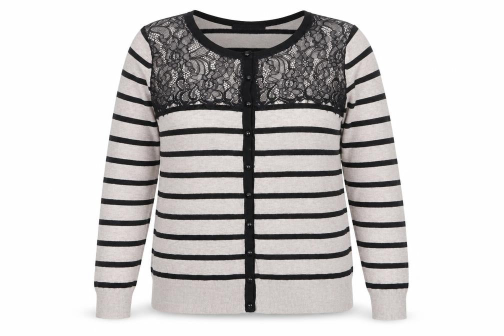 Marks & Spencer Womens Multicoloured Striped  Cardigan Jumper Size 16