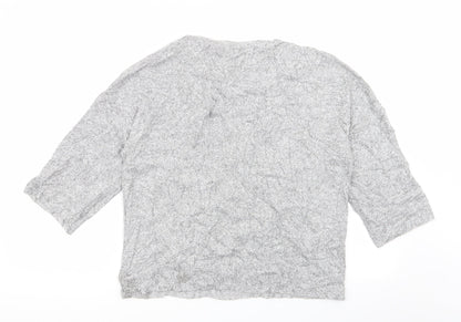Zara Womens Grey Polka Dot  Pullover Jumper Size S