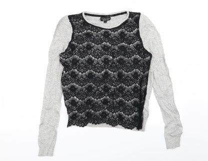 Topshop Womens Multicoloured Floral  Pullover Jumper Size 8