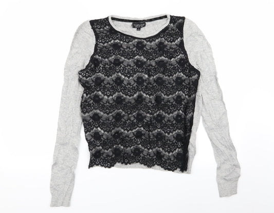 Topshop Womens Multicoloured Floral  Pullover Jumper Size 8