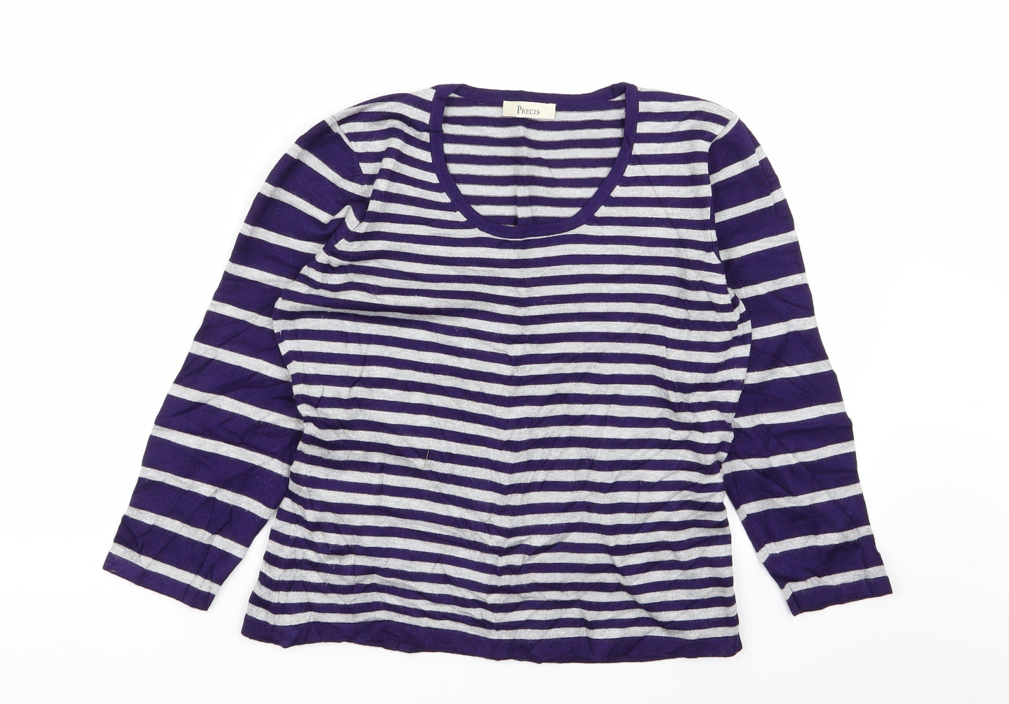 precise Womens Multicoloured Striped  Pullover Jumper Size S