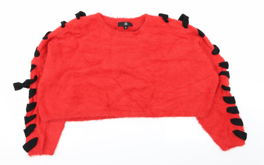 Missguided Womens Red   Pullover Jumper Size M