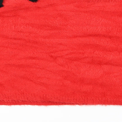 Brand and care label for Missguided women’s red jumper, size M