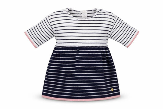 Marks & Spencer Girls Blue Striped  A-Line  Size 0-3 Months