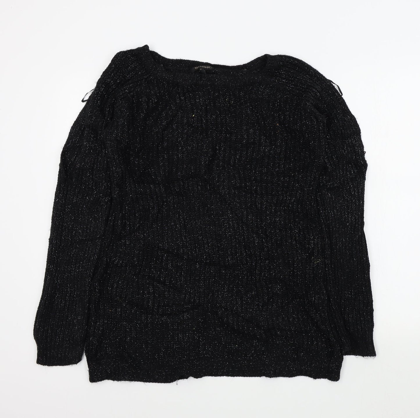 qud london Womens Black   Pullover Jumper Size M
