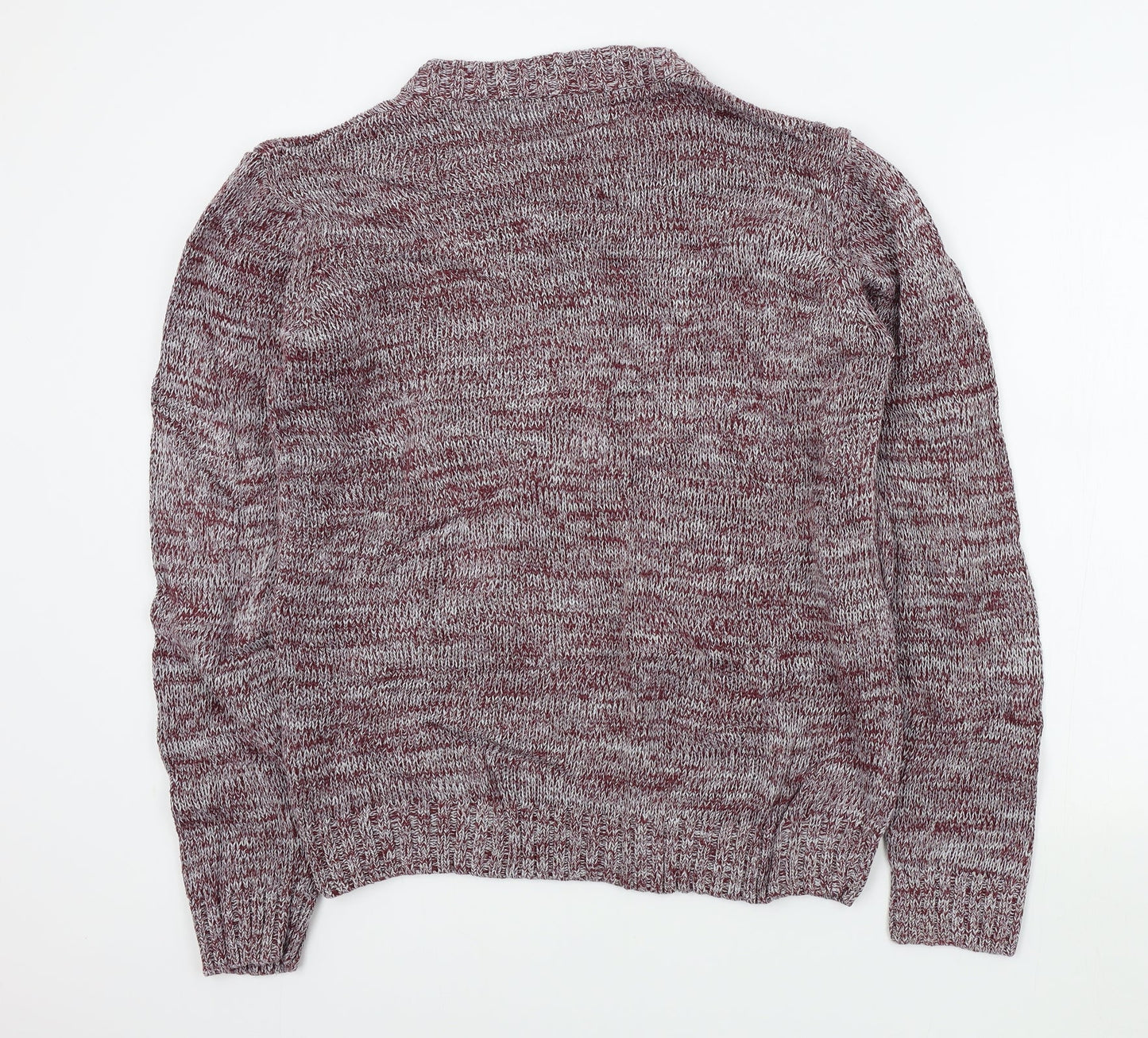 solid Mens Purple   Pullover Jumper Size L