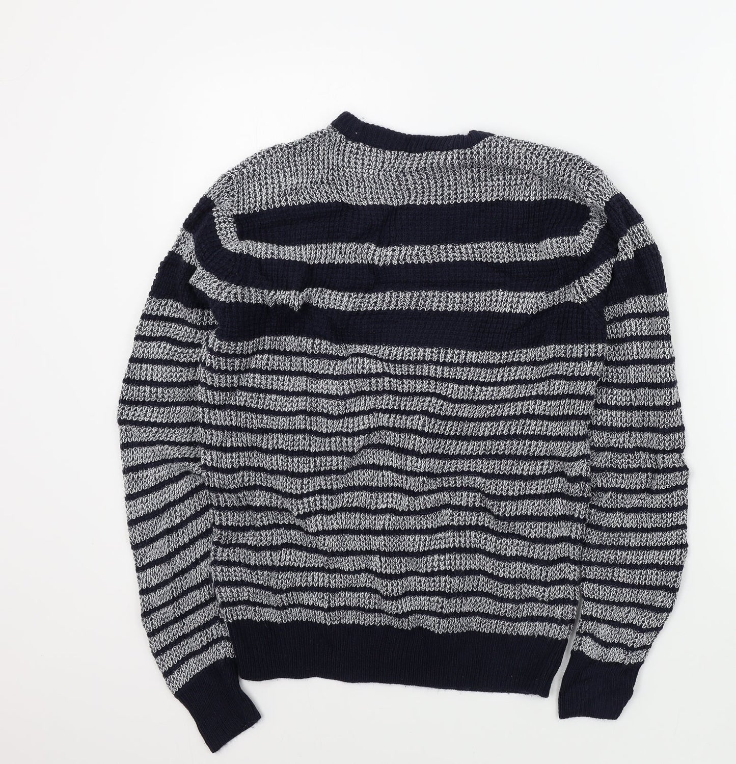 Primark Mens Blue Striped  Pullover Jumper Size S