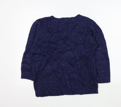 Back view of ORIGINALS women’s blue jumper, size M