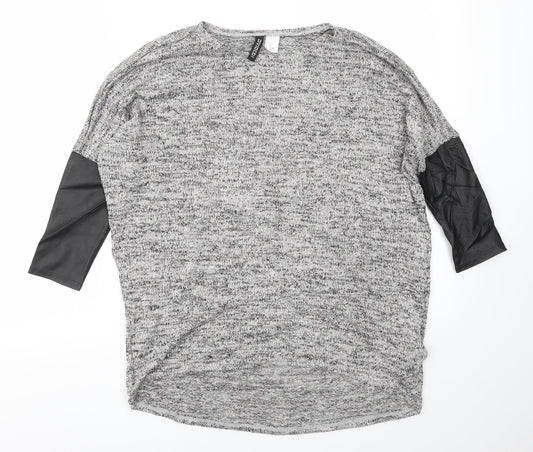 H&M Womens Grey   Pullover Jumper Size XS