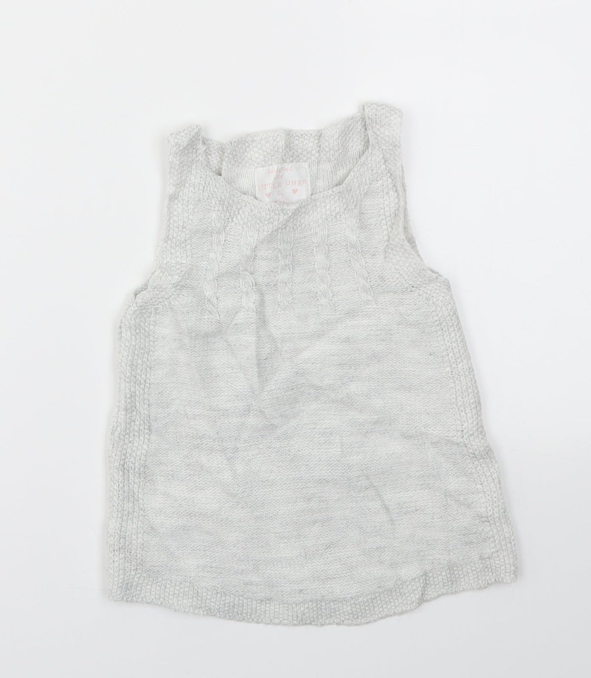 Additional front view of F&F girls’ grey jumper dress, size 9-12, months