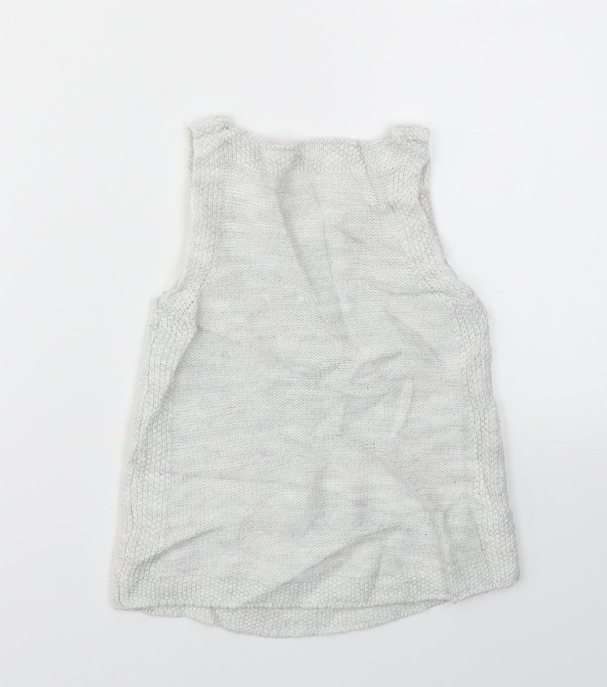 Back view of F&F girls’ grey jumper dress, size 9-12, months