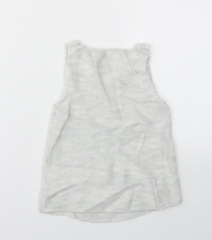 Back view of F&F girls’ grey jumper dress, size 9-12, months