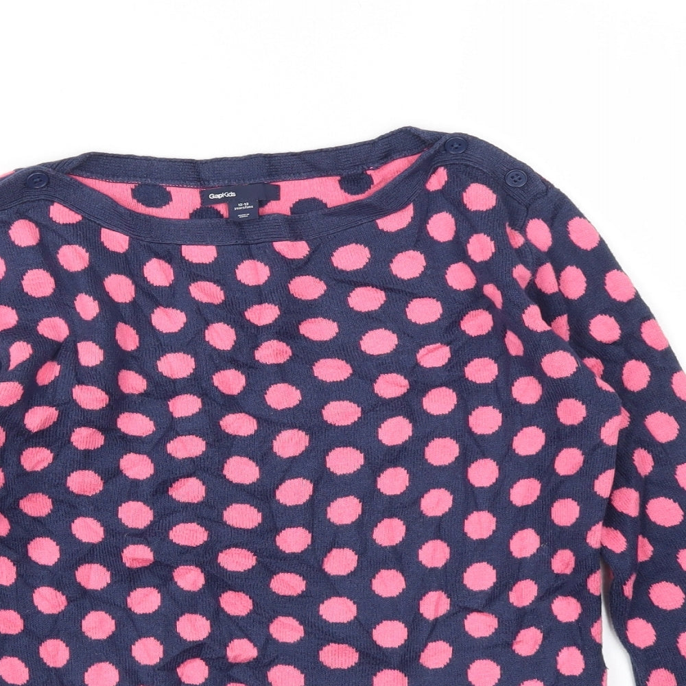 Gap Girls Multicoloured Striped  Pullover Jumper Size 12-13 Years
