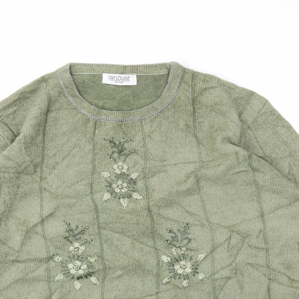 FAYLOUISE  Womens Green   Basic T-Shirt One Size