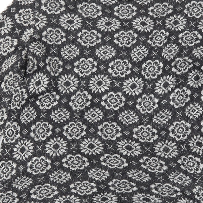 H&M Womens Grey Floral  Pullover Jumper Size M