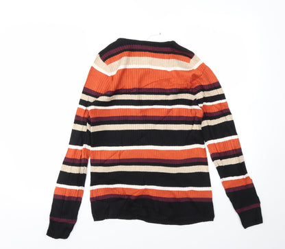 Tu Womens Multicoloured Striped  Pullover Jumper Size 14