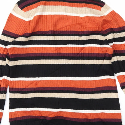 Tu Womens Multicoloured Striped  Pullover Jumper Size 14