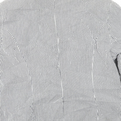 Tu Womens Blue Striped  Jacket Blazer Size 12
