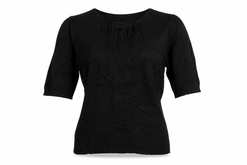 Viz a Viz Womens Black  Knit Pullover Jumper Size 12