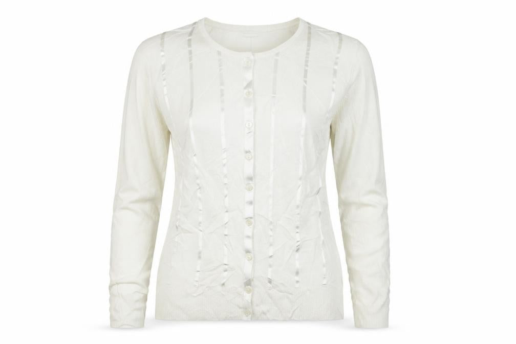Marks & Spencer Womens White  Knit Cardigan Jumper Size 12