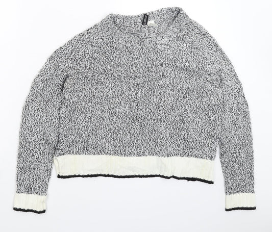 Divided Womens Grey  Knit Pullover Jumper Size S