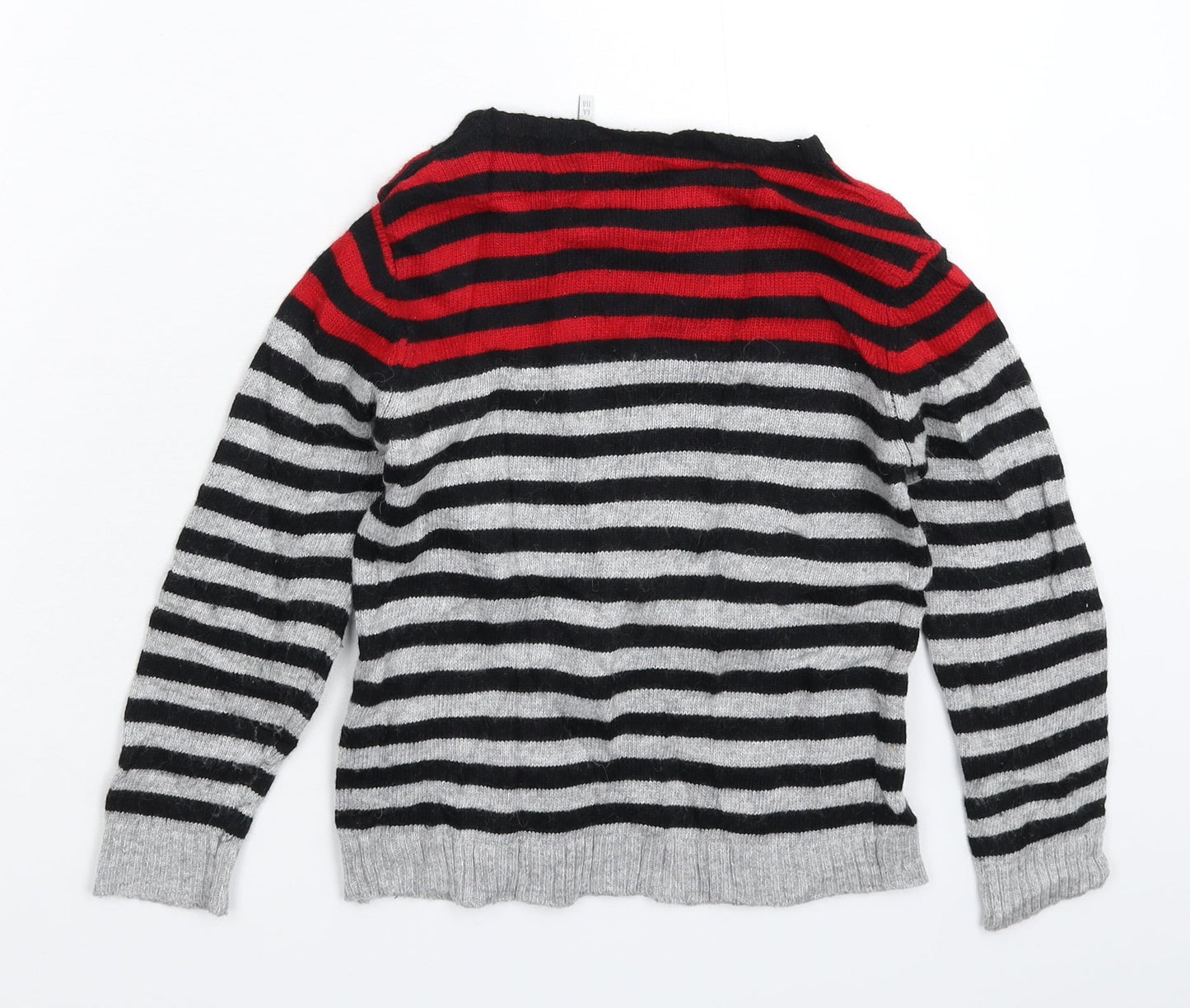 IKKS Boys Multicoloured Striped Knit Pullover Jumper Size 6 Years