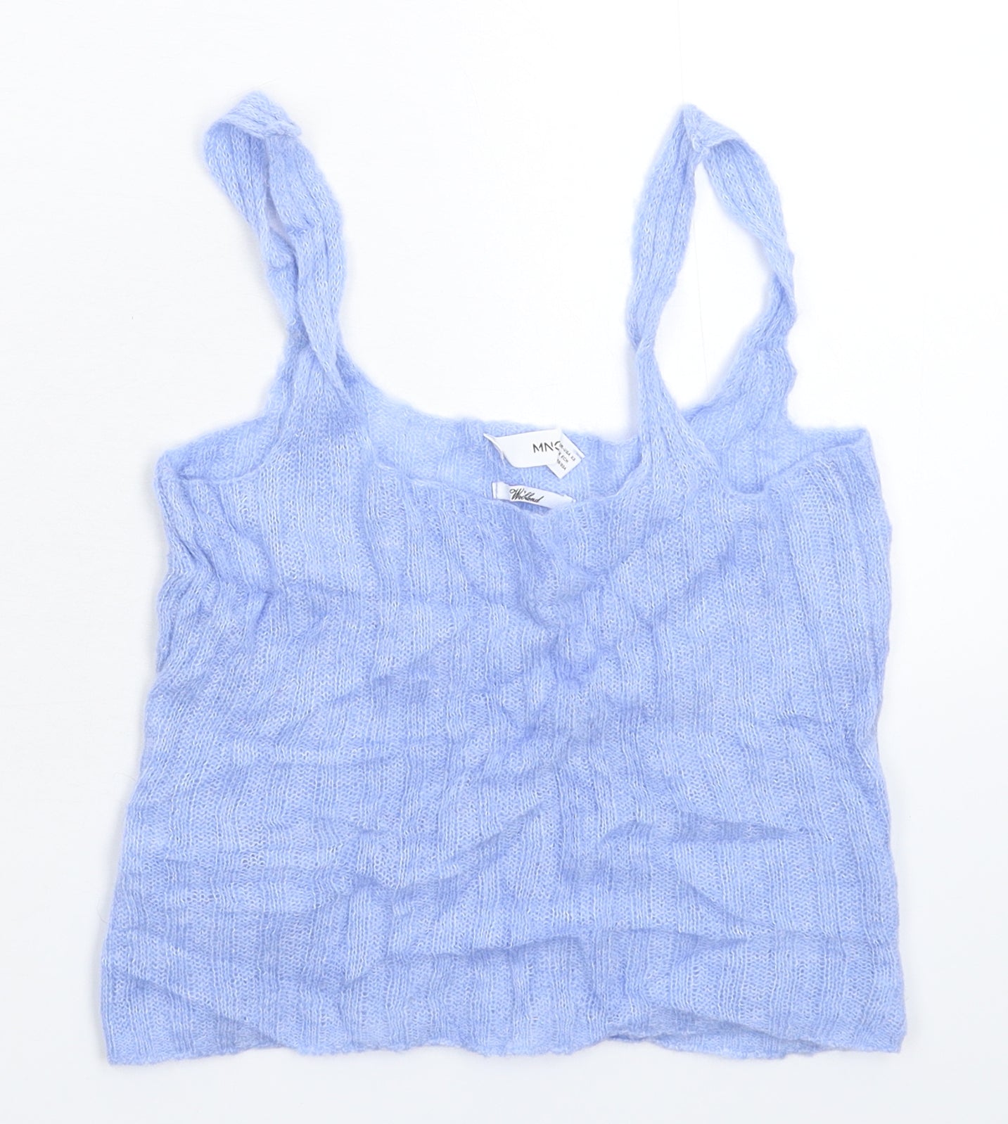Mango Womens Blue  Knit Basic Tank Size XS