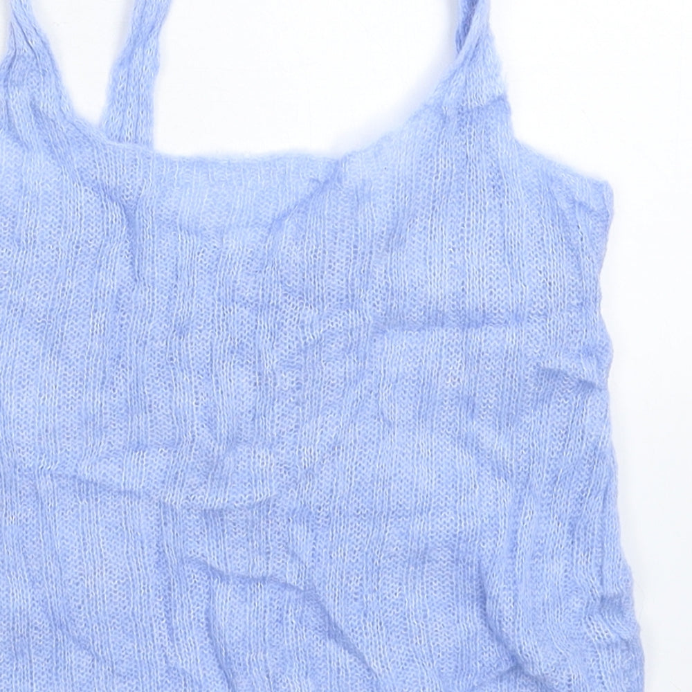 Mango Womens Blue  Knit Basic Tank Size XS
