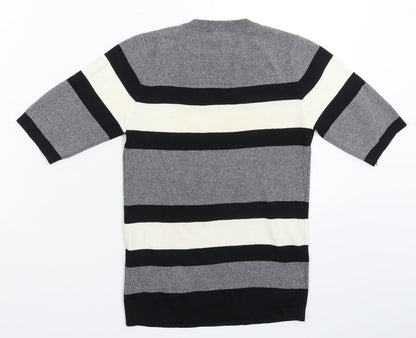 New Look Womens Multicoloured Striped Knit Pullover Jumper Size 6