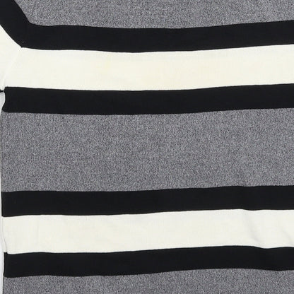 New Look Womens Multicoloured Striped Knit Pullover Jumper Size 6