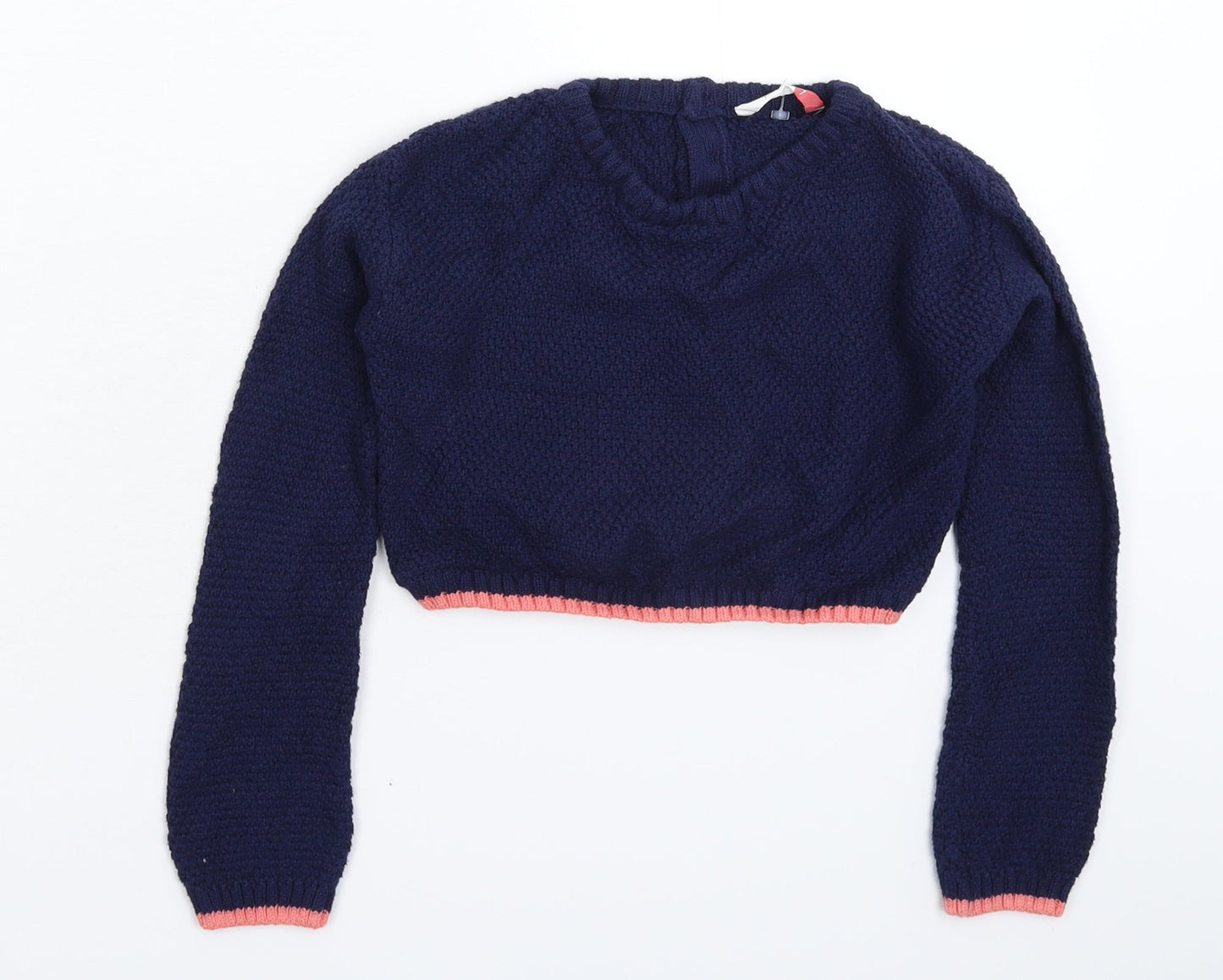 John Lewis Girls Blue  Knit Pullover Jumper Size 7 Years