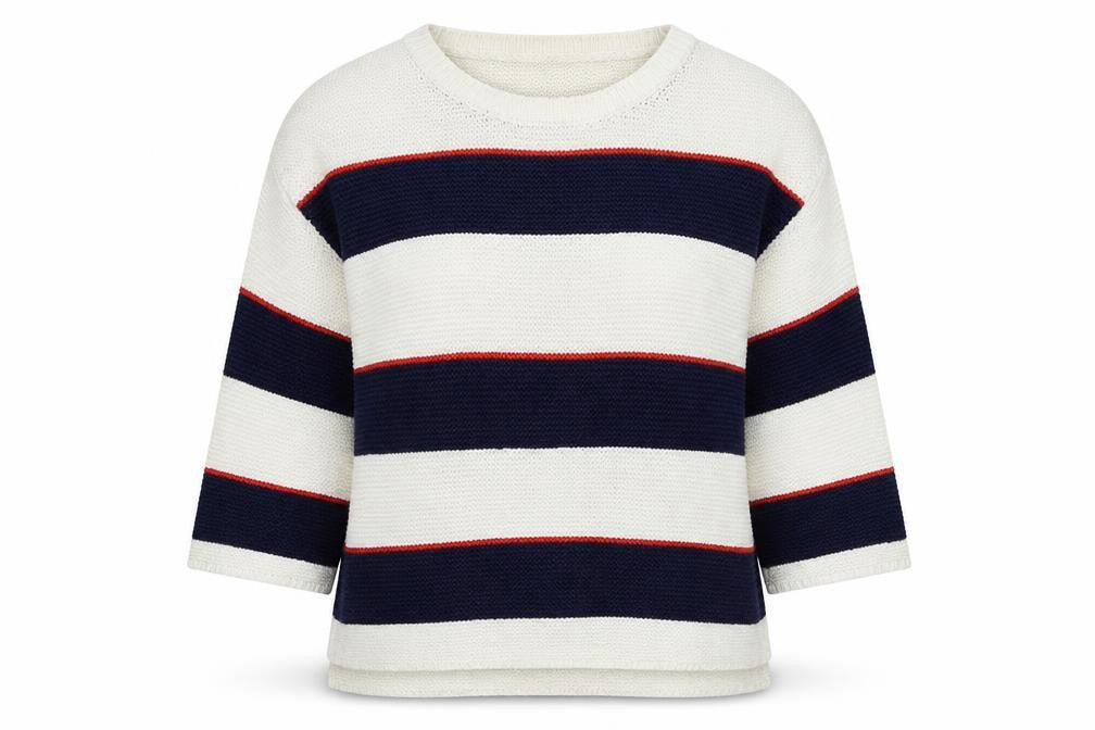 TU Womens Multicoloured Striped Knit Pullover Jumper Size 12