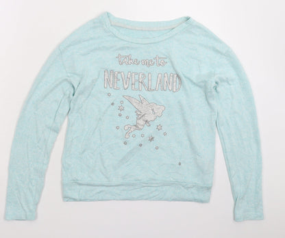 Preloved Disney Womens Blue  Knit Pullover Jumper Size 8 - Front