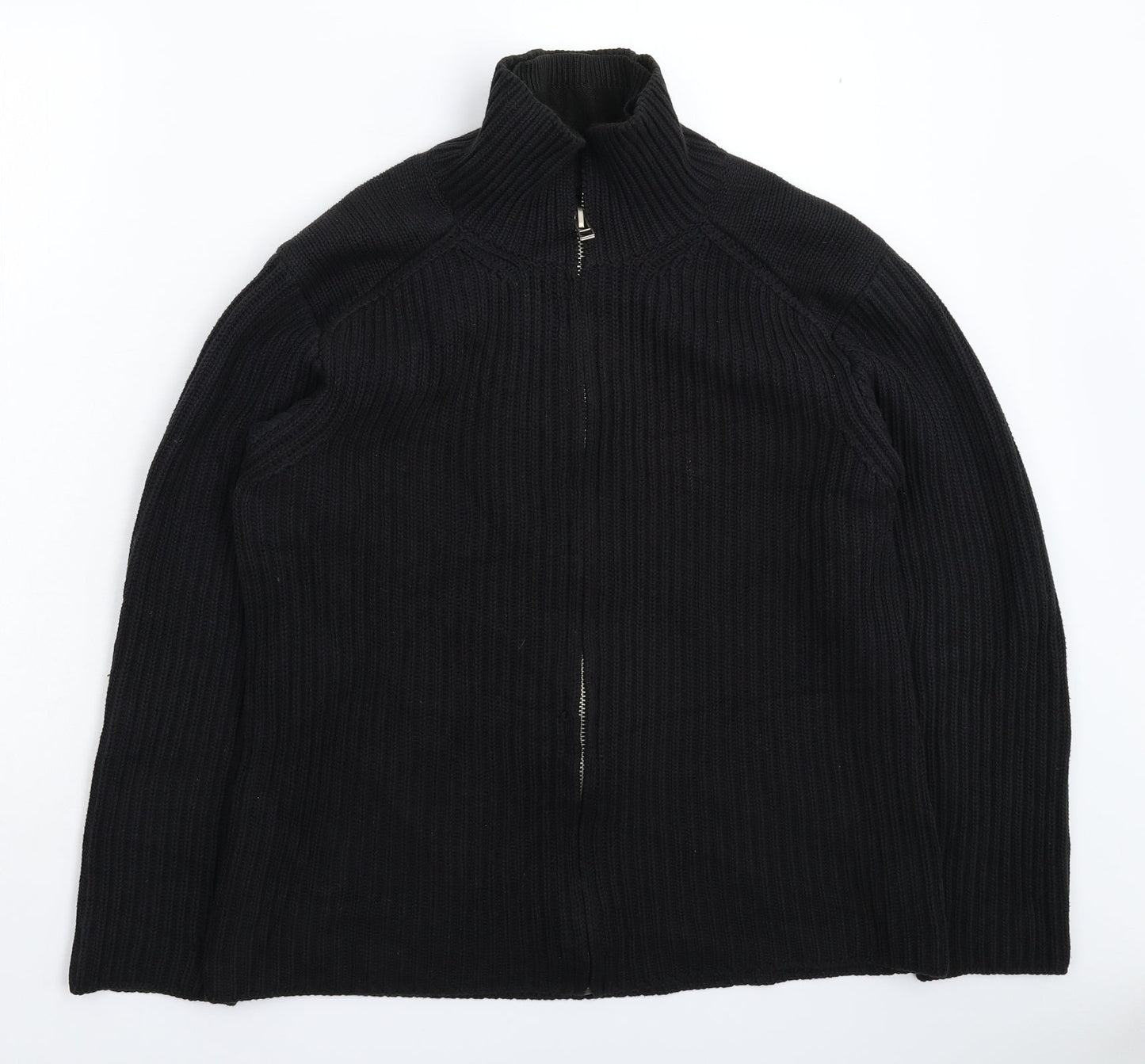 Full Circle Womens Black  Knit Jacket Coatigan Size L
