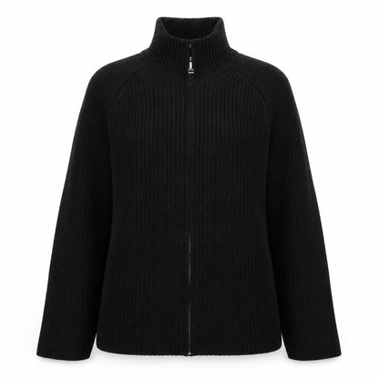 Full Circle Womens Black  Knit Jacket Coatigan Size L