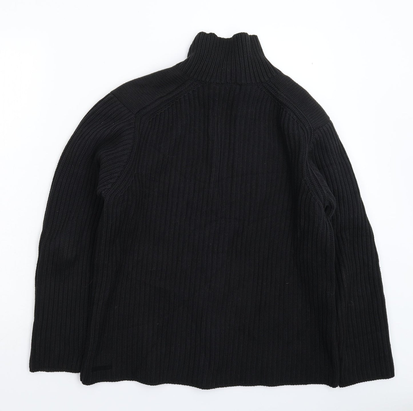 Full Circle Womens Black  Knit Jacket Coatigan Size L