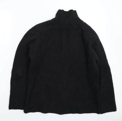 Full Circle Womens Black  Knit Jacket Coatigan Size L